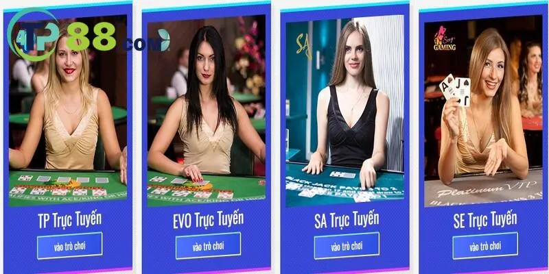 Sảnh TP - Lựa chọn chơi game casino TP88 tuyệt vời cho hội viên